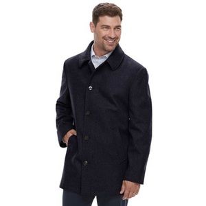 Men’s Chaps Classic-Fit Wool-Blend Peacoat